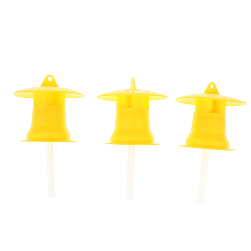 5pcs  Fruit Fly Trap Killer Plastic Yellow Drosophila Trap Fly Catcher Pest Insect Control For Home Farm Orchard