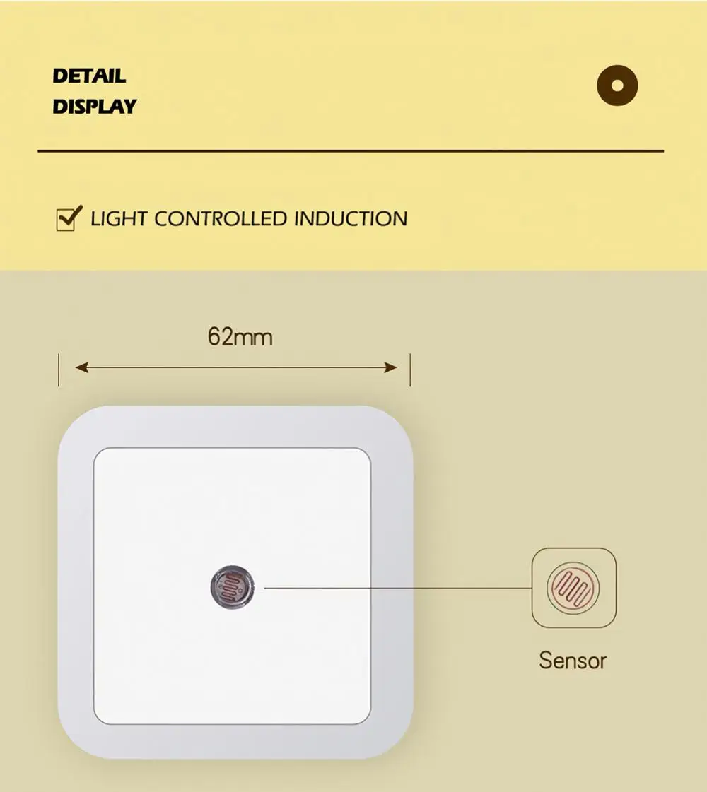 Лампа с регулируемой яркостью, светильник с подключением к ночам, для кухни, коридора, туалета, спальни