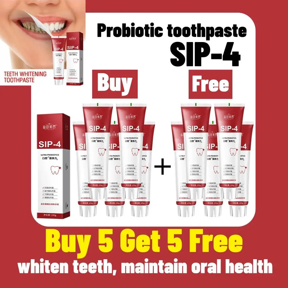 

10/5/3Pcs SP-4 Probiotic Toothpaste Whitening Brightening Stain Removing Plaque Stains Teeth Sip-4 Fresh Breath Oral Dental Care