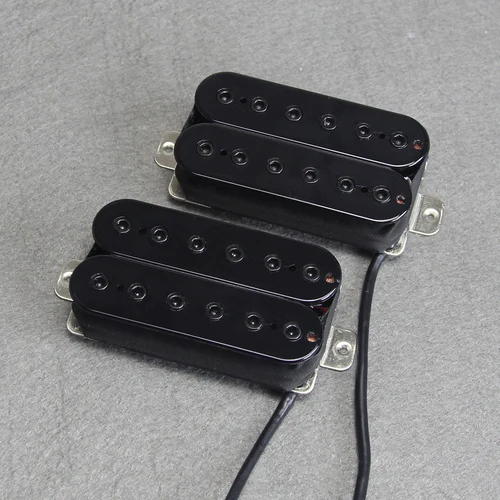 FLEOR Juego de pastillas Humbucker para guitarra eléctrica, juego de puente de cuello, piezas de guitarra con imán de cerámica, color negro/blanco a elegir