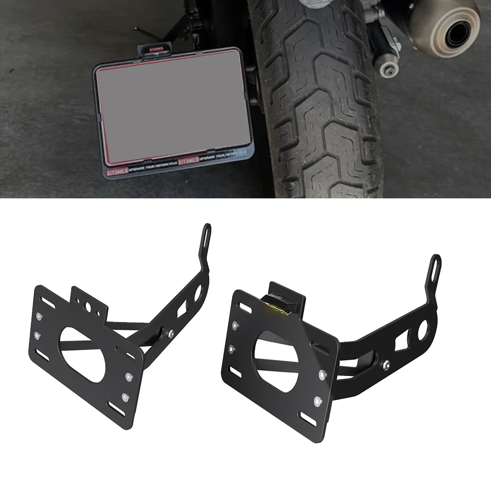 

Fit for Yamaha XV 535 Virago 1987-2003 XV 1100 Virago 1986-1999 Side Mount License Plate Holder Side Fender Eliminator