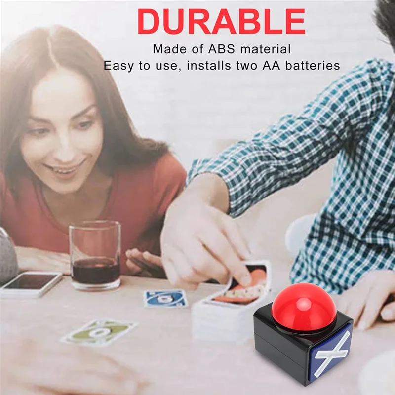 ABWE-3Pcs لعبة الإجابة الجرس، لعبة الطنان إنذار الصوت زر التشغيل مع ضوء Trivia Quiz Got Talent Buzzer Game Show