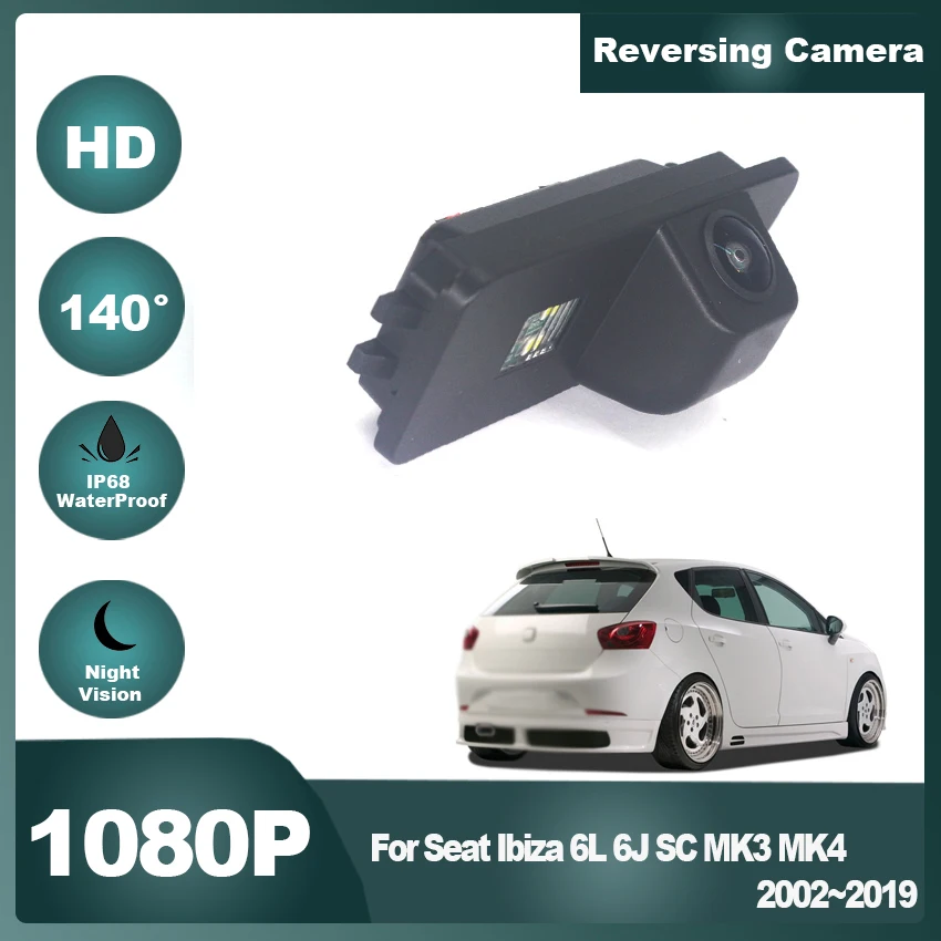 HD 1080*720 Fisheye Rear View Camera For Seat Leon MK2 MK3 2005~2016 2017 2018 2019 2020 Car Backup Reverse Parking Monitor