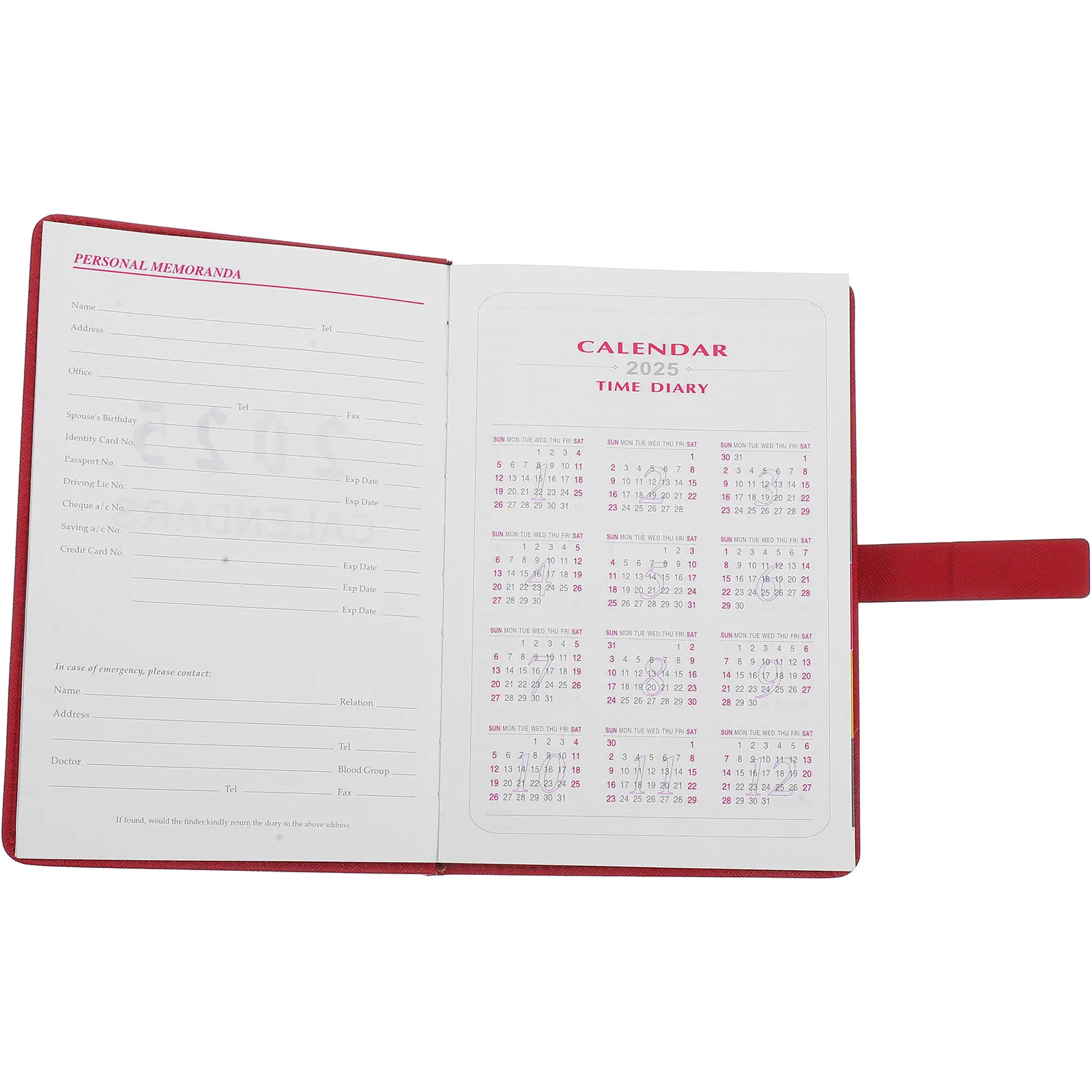 2025 Daily Planner A5 English Yearly Journal with Lock Key Privacy Feature Thick Paper Schedule Planner for Students