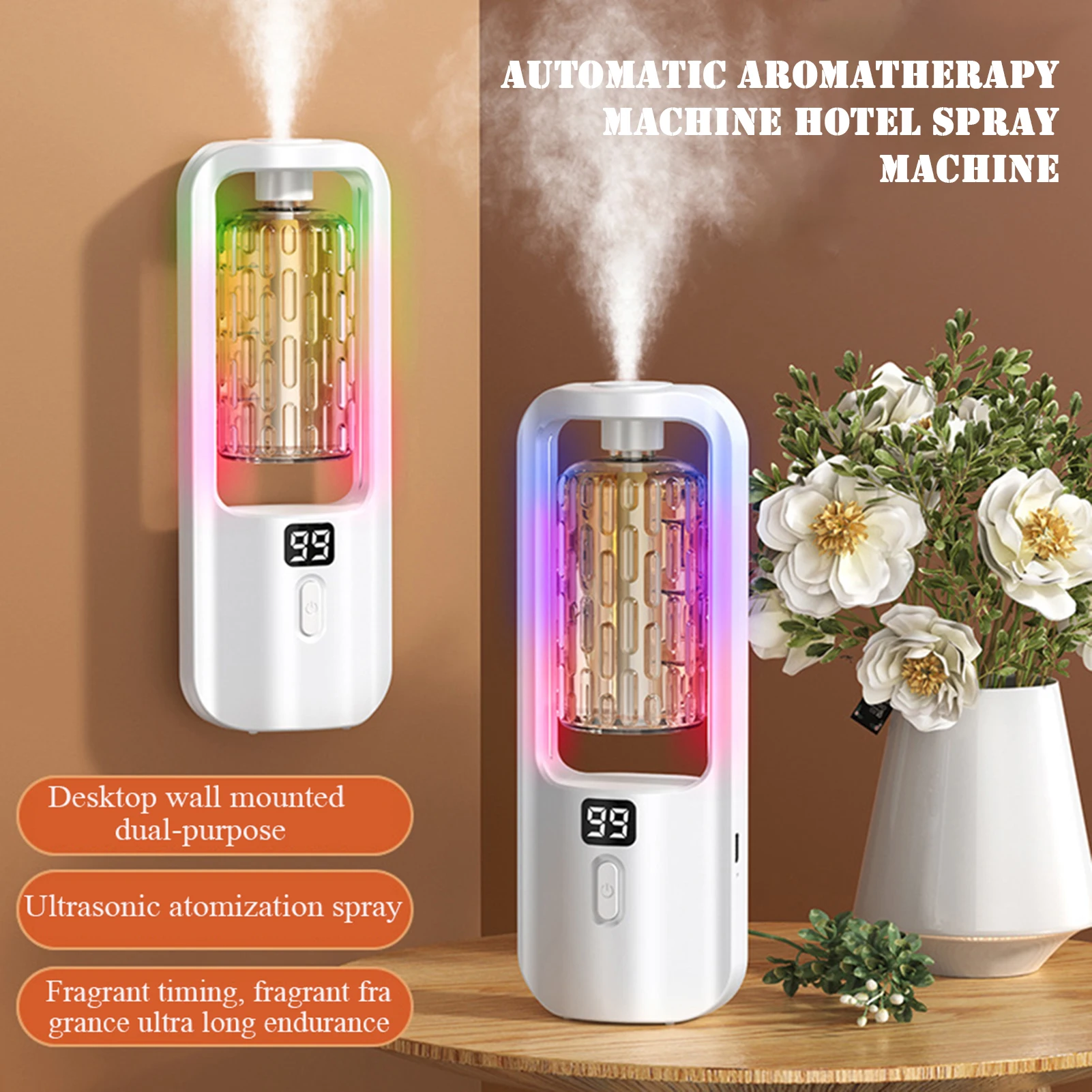 Automatic Aromatherapy Essential Oil Fragrance Diffuser,Electric USB Aroma Diffuser,Mini Home Ultrasonic Airs Fragrance Sprayers