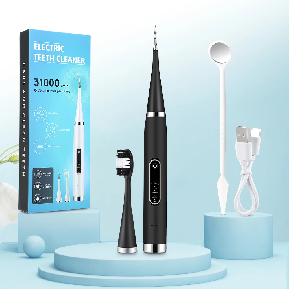 Electric Teeth Whitening Dental Calculus Scaler Plaque Coffee Stain Tartar Removal High Frequency Sonic Toothbrush Teeth Cleaner