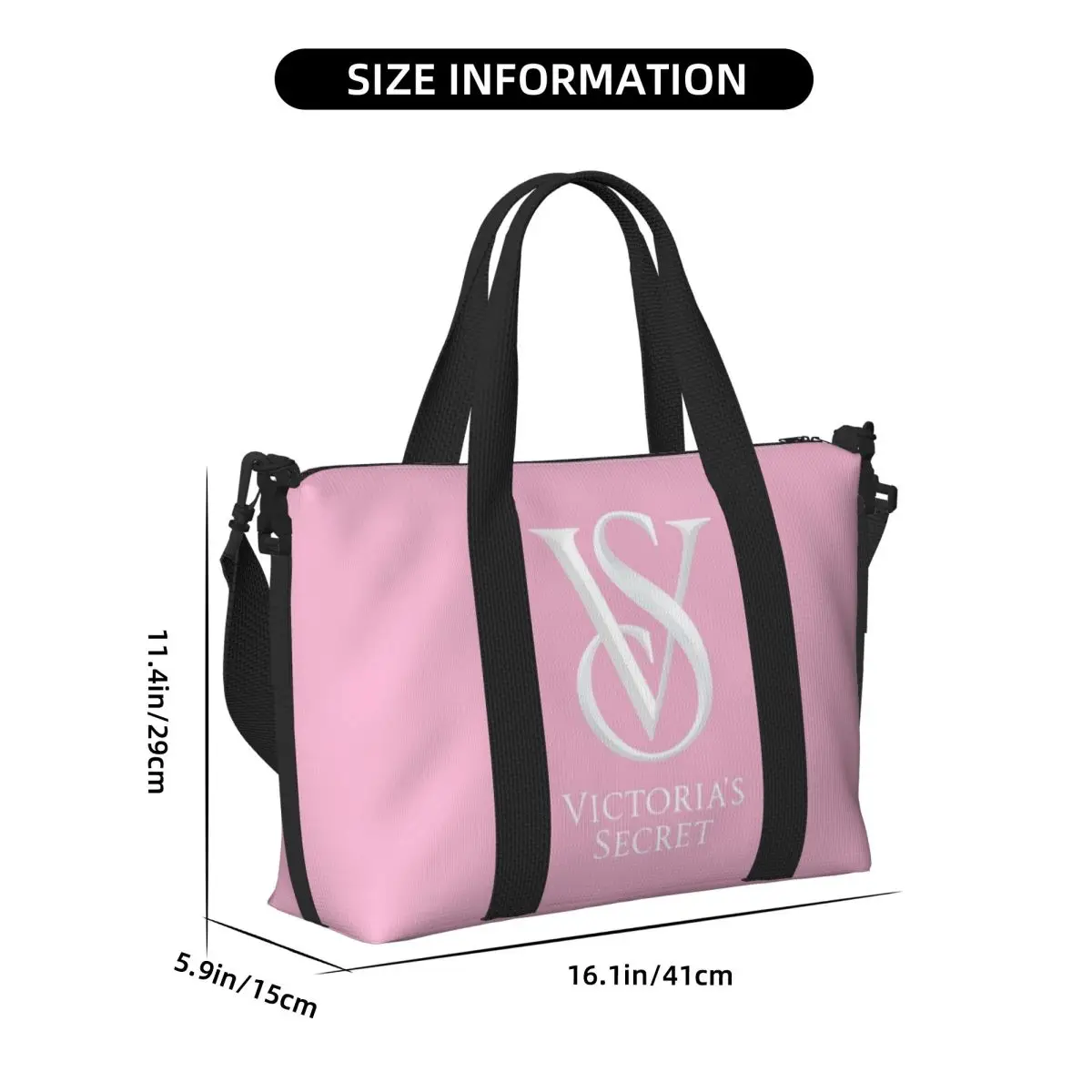 Love-Victoria-S-Rosa-Secret mujeres hombres bandolera viaje equipaje de mano bolsa hombres Tote gran capacidad Weekender gimnasio deporte Holdall