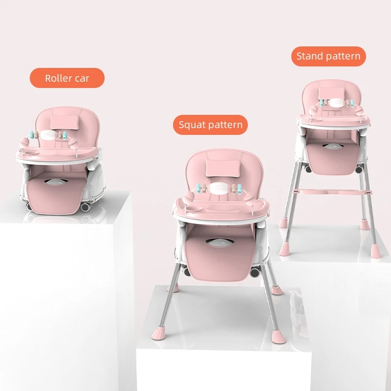 Baby dining chair Baby children's home dining table multi-functional folding seat chair portable bb stool