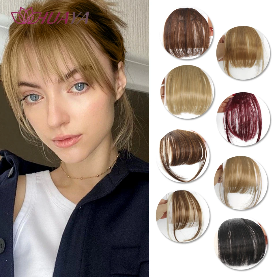 Synthetic Air Bangs Hair Clip-In Extension Front Fringes Hair pieces Air Bangs Fiber Hair Accessorie Invisible Natural