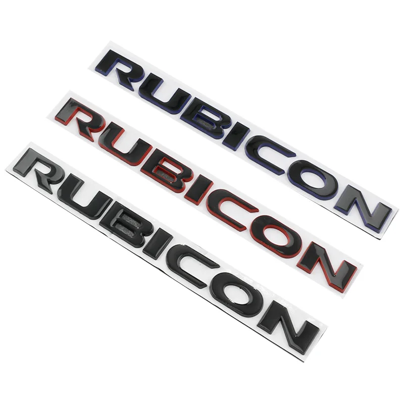 Car Metal Rubicon Trunk Fender Door Logo Badge Emblem Decals Sticker For Jeep Wrangler Unlimited TJ JK TJ YK JL XJ Accessories