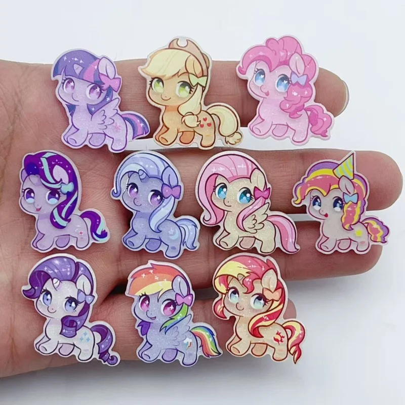 10pcs cartoon animal acrylic pendant DIY handmade bracelet keychain necklace craft supplies