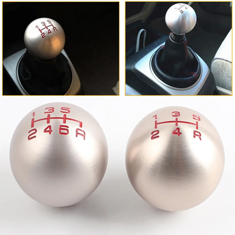 Aluminum 5/6 Speed Ball Shape Shift Gear Knob M10*1.5 For Fit Honda Civic City FD2 FN2 EP3 TYPE R DC2 DC5 AP1 AP2 S2000 F20C