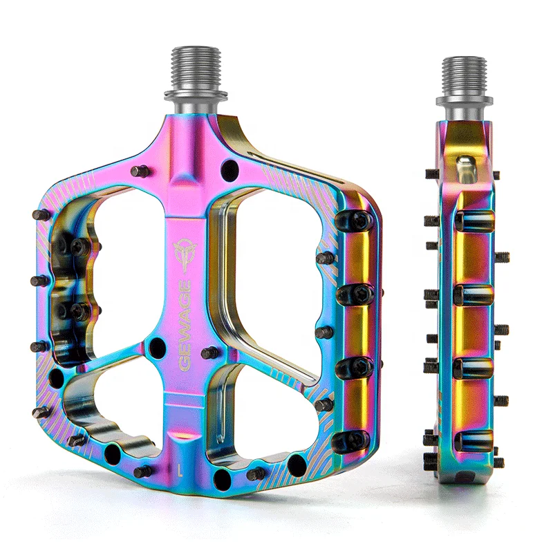 GEWAGE Multi Colors Aluminum Alloy Body High Polishing Bicycle Pedals Anti-slip MTB Mountain Bike Pedal STOCK