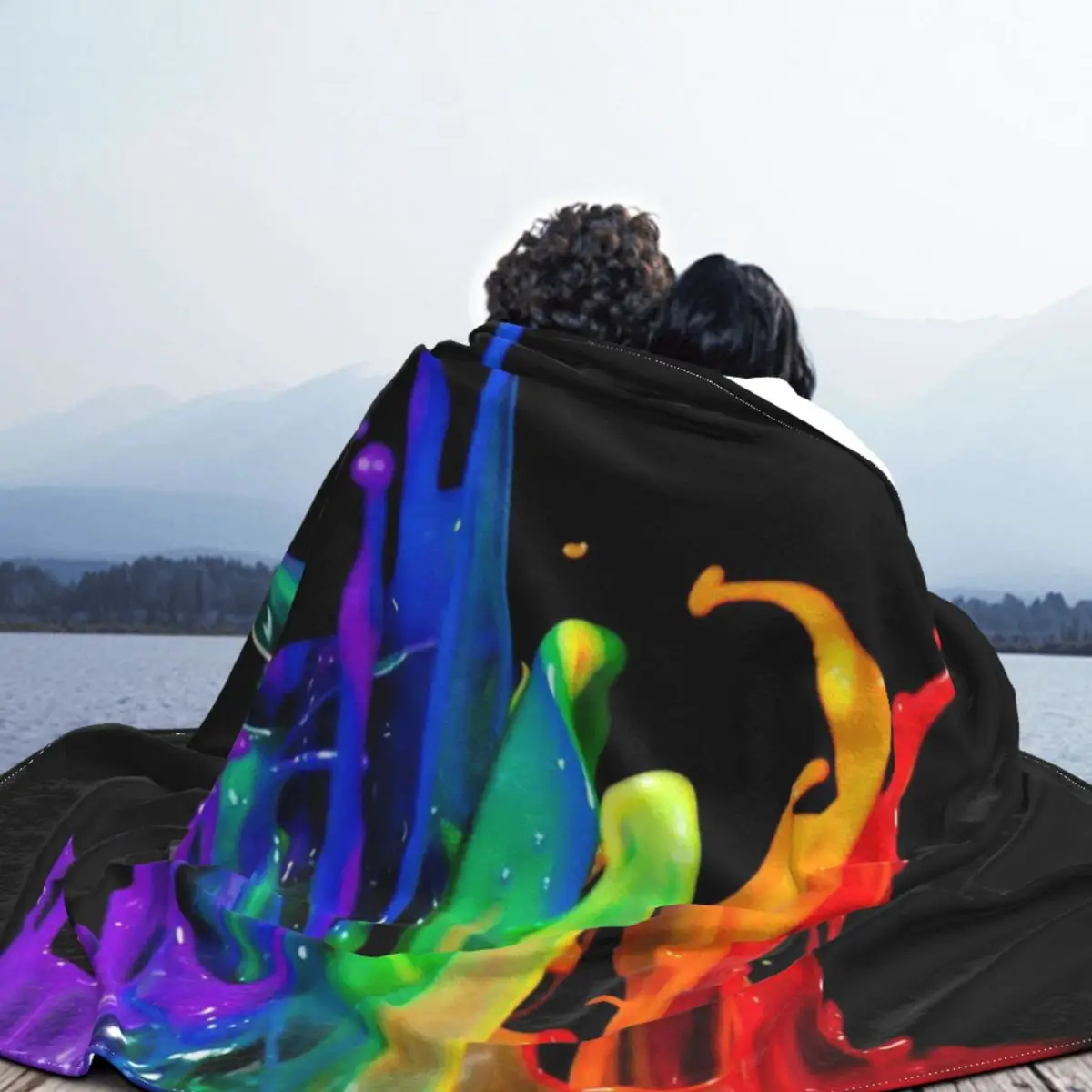 Rainbow Gay Pride Lgbt Blankets Fleece Print Multifunction Soft Throw Blanket for Home Bedroom Plush Thin Quilt - Image 4