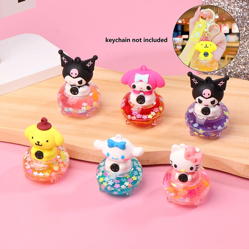 Sanrio Spinning Cream Sweet Oil Japanese Creative HelloKitty Cinnamoroll Couple Lovely Streaming Sofa Light Keychain Bag Pendant