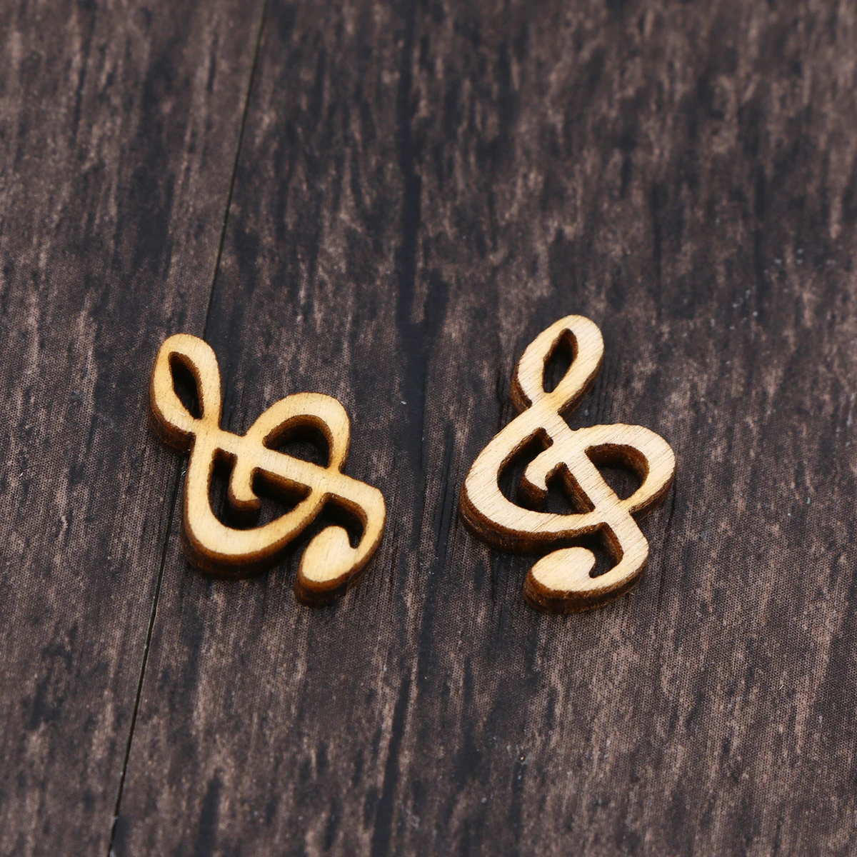 

100Pcs Wooden Musical Notes Natural Color Smooth Surface Wooden Slice for DIY Scrapbooking Craft Decor Embellishments Wood Craft