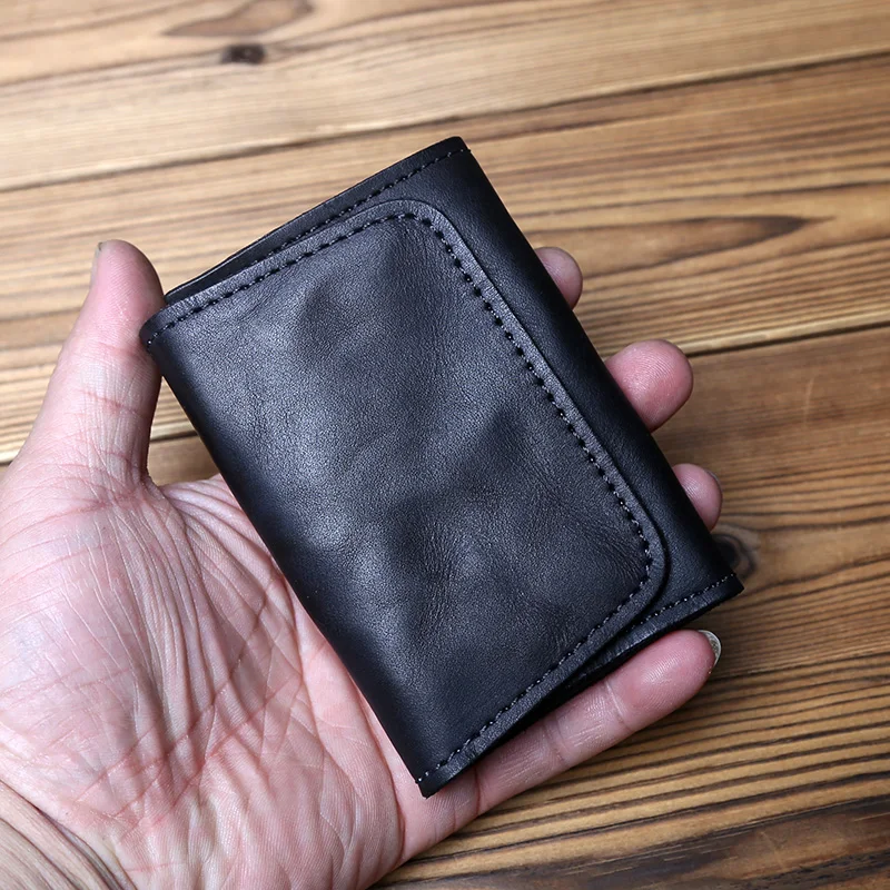 Nzpj Retro Leder Herren Karten paket natürliche Rindsleder Wechsel paket Schlüssel tasche Damen Bankkarte Pack Führerschein paket – Detail 13