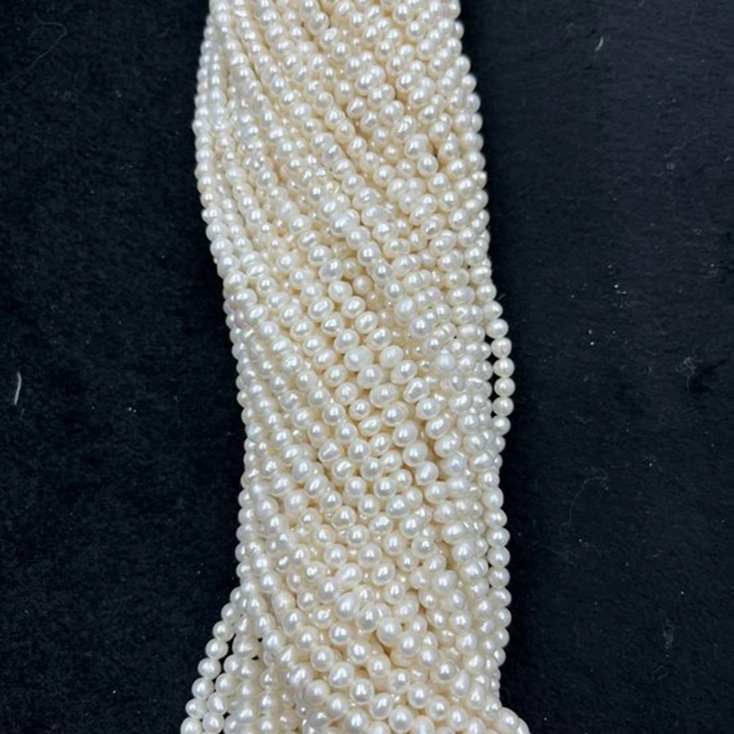 Natural Pearls 5-6mm AA Round Oval Flat Freshwater White Necklace Semi-Finished DIY Materials  Accessories Wholesale Jewelry