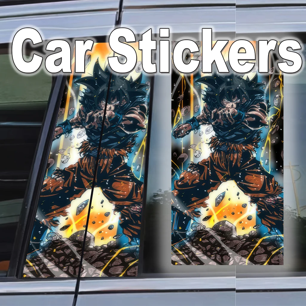 

Dragon Ball Car Door B Pillar Decal Waterproof Sticker Super Saiyan Anime Self-adhesive Decor Gift Car Exterior Accessories