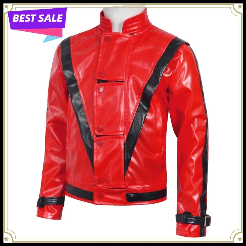 Michael Jackson Red Jacket Costume Cosplay Stage Halloween Performance Outfit