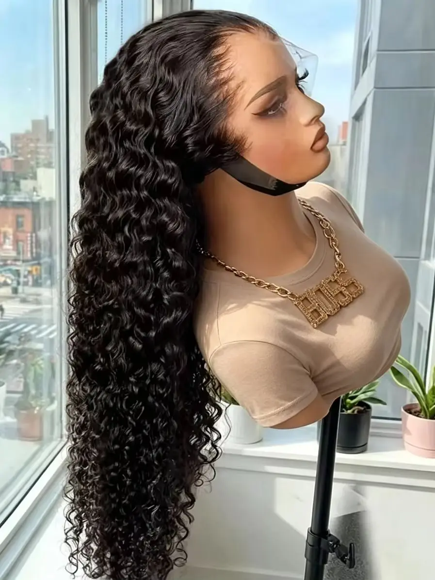 

30 40 Inch Water Wave Curly 7x5 13x4 Glueless Wig Human Hair 13x6 HD Lace Frontal Wig Pre Cut Wear Go Deep Wave Front Wig 250%