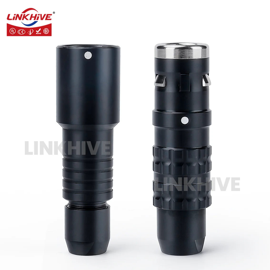 Compatible with ODU MINI SNAP Series K S1/S2 Plug K1/K2 In Line Socket 1K 2 Pin Crimp Contacts Push-pull Self-latching Connector