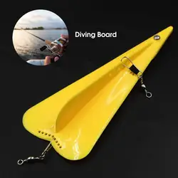 Fishing Planer Board Durable Potable Trolling Planer Mini Diving Plate with Swivel Accessories