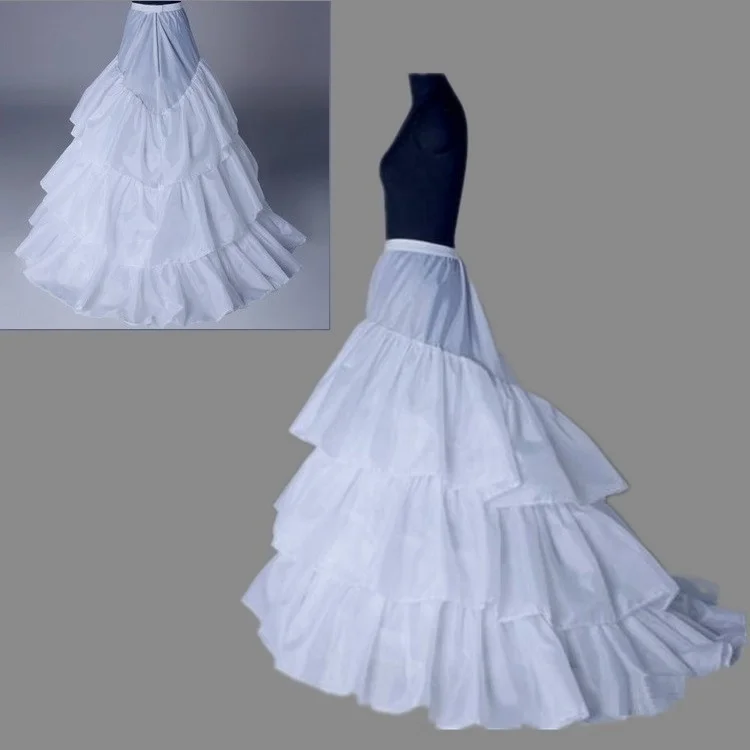 Bruiloft Petticoat Nieuwe Aankomt 100% Hoge Kwaliteit 3-hoepel Tule Petticoat Crinolines voor Trouwjurk Petticoats