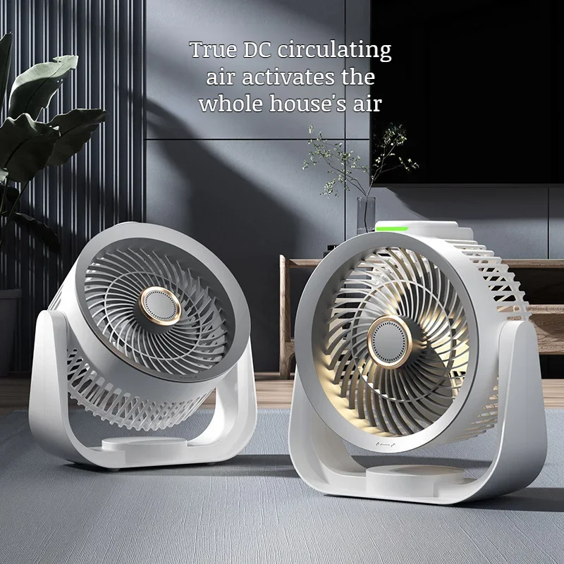 Portable Desktop circulation fan Bedroom Multi-functional Wireless night light intelligent voice four-speed adjustment home fan