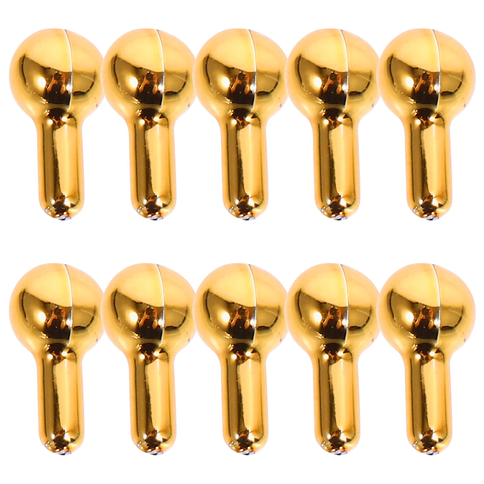 10 Pcs Golden Handles Miniature Dollhouse Door Knobs 1 12 Scale Smooth Realistic Look Easy Furniture Decor Tiny