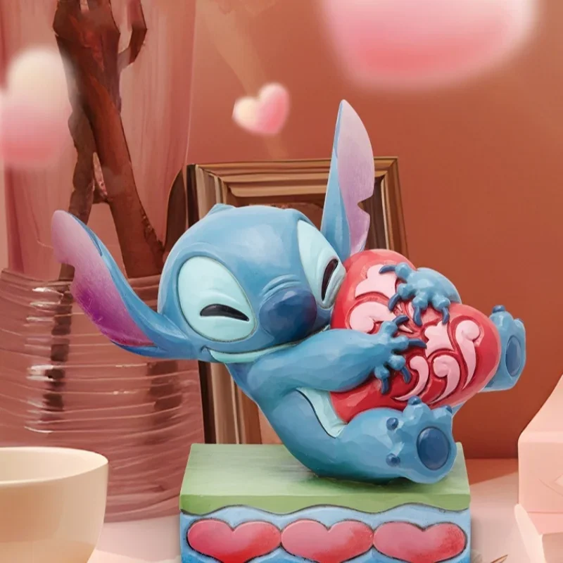 

13cm Disney Stitch Love Stitch Handicraft Desktop Decoration Starry Baby Birthday And Valentine's Day Gift