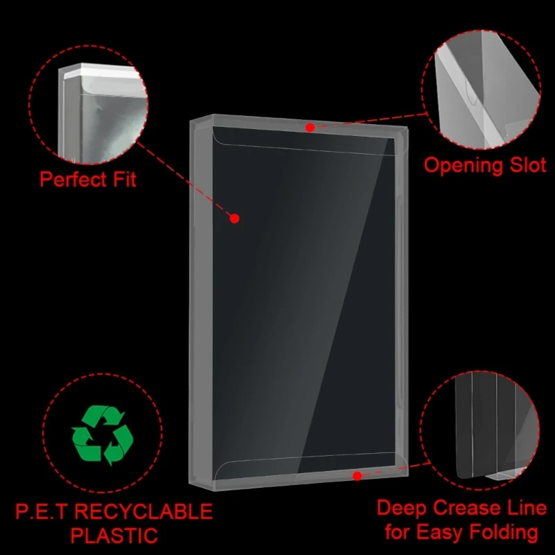 5pcs Game Care Case Box Transparent Dust Cover Box Card Game Card