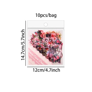 6 stil 10 parça / paket etiket paketi retro mahkemesi victoria serisi, drama, manuel malzeme dekorasyon çıkartması dıy Viktorya dönemi dekorundaki 6 büyük satış-no. 6