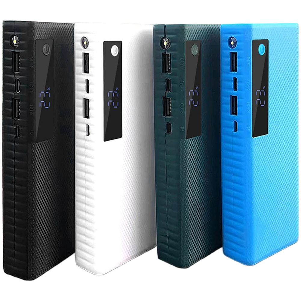 

USB Power Bank Battery Holder Case for 5 x 21700 Flat Head Batteries with 5V 2 1A Output for Convenient Battery Assembly