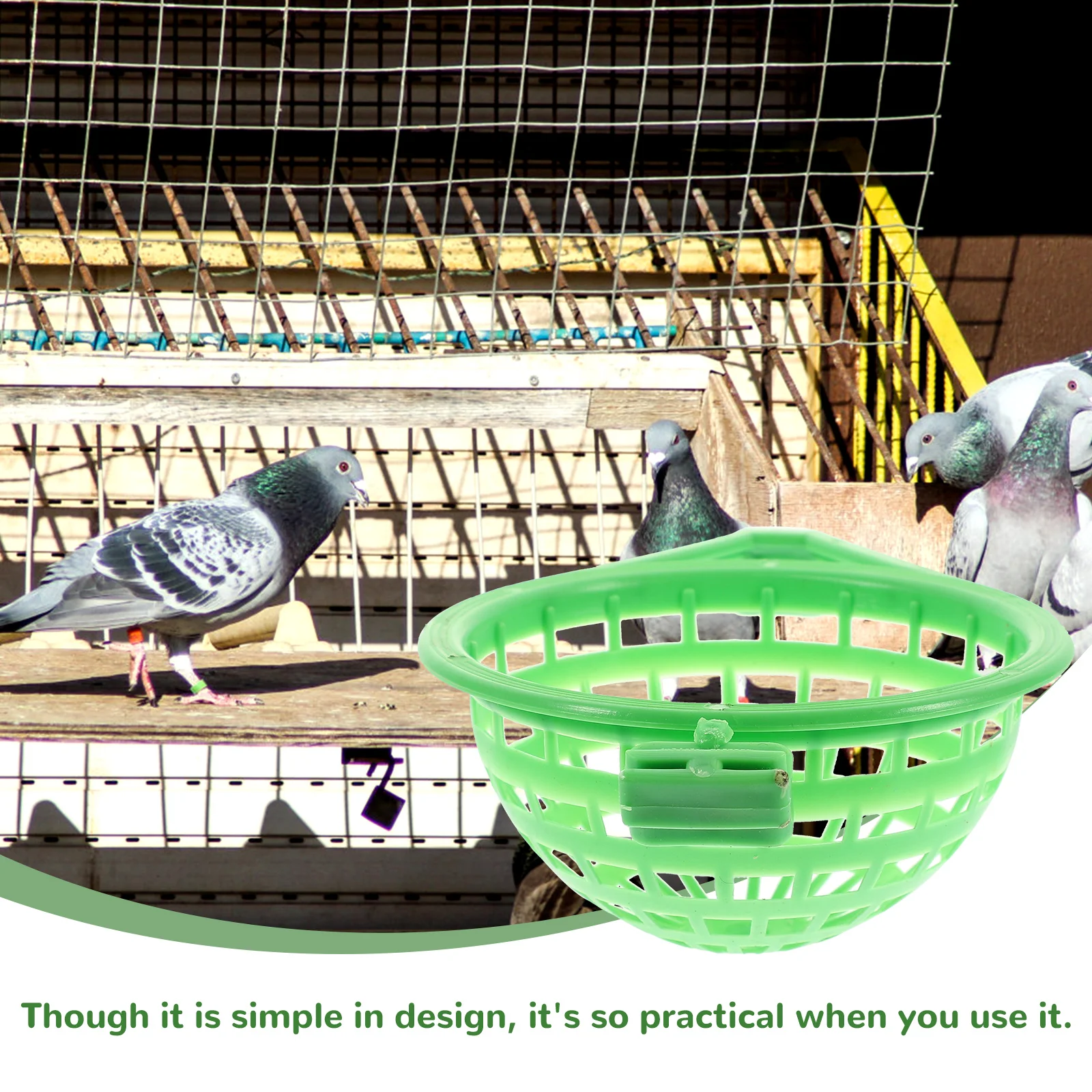 

2pcs Nest Plastic Multi-Purpose Nesting Basin For Parrots Bird Cage Simple Homing Pigeon Nest Basin Green Easy Install For Home