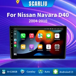 Android 16 Carplay For Nissan Navara 3 D40 2004 2005 2006 - 2010 Car Radio 2K Screen GPS Stereo Multimedia Player DSP Head Unit