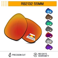 Bwake-Lentes de repuesto polarizadas para gafas de sol RayBan Wayfarer RB2132, 55mm, RB2132-55, múltiples opciones
