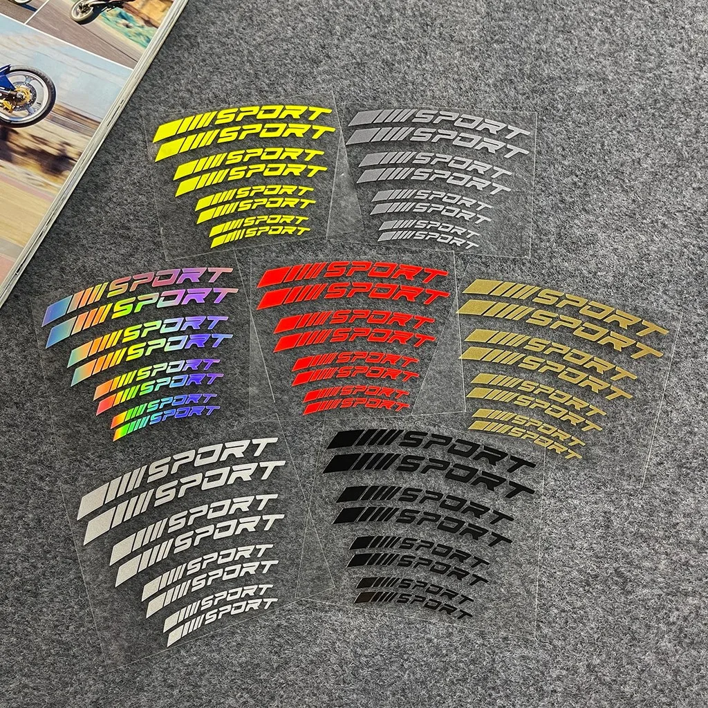 Sport Curve Waterproof Decals High-Temperature Resistant Brake Caliper Car Stickers Reflective Vinyl Wheel Rim Decoration Decals