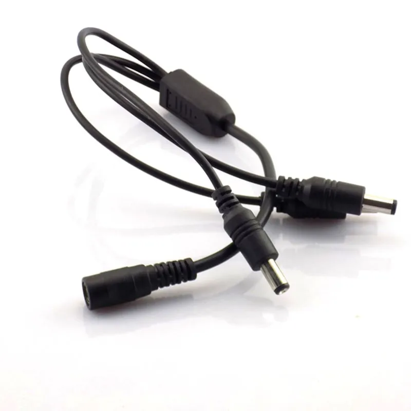 2.1*5.5mm 1 Female to 3 Male 12V DC Power Splitter Plug Cable for CCTV Security Camera Accessories Power Supply Adapter B5
