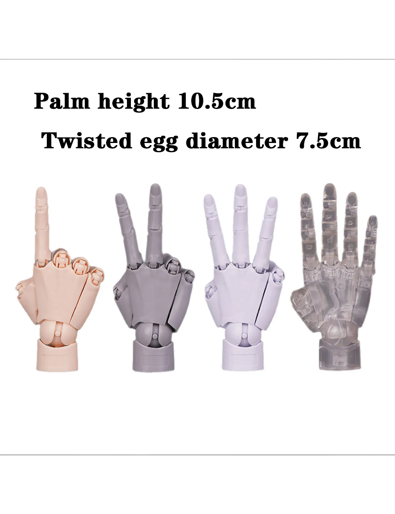 Miniature Twisted Egg Palm 1/2 Model Super movable Finger Joint Hand Model Drawing Sketching Standard Right Hand