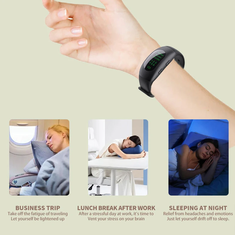 

Portable CES Watch Sleep Aid - Smart Microcurrent Pulse Massage Device, Wearable Home Sleep Helper