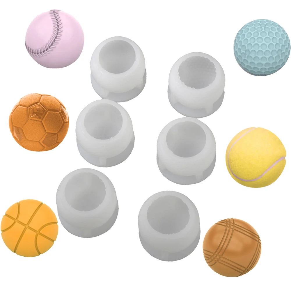 Basketball Football Baseball Tennis and Golf Ball Design Silicone Cake Mold French Mousse Cake Mould Kitchen Baking Tools