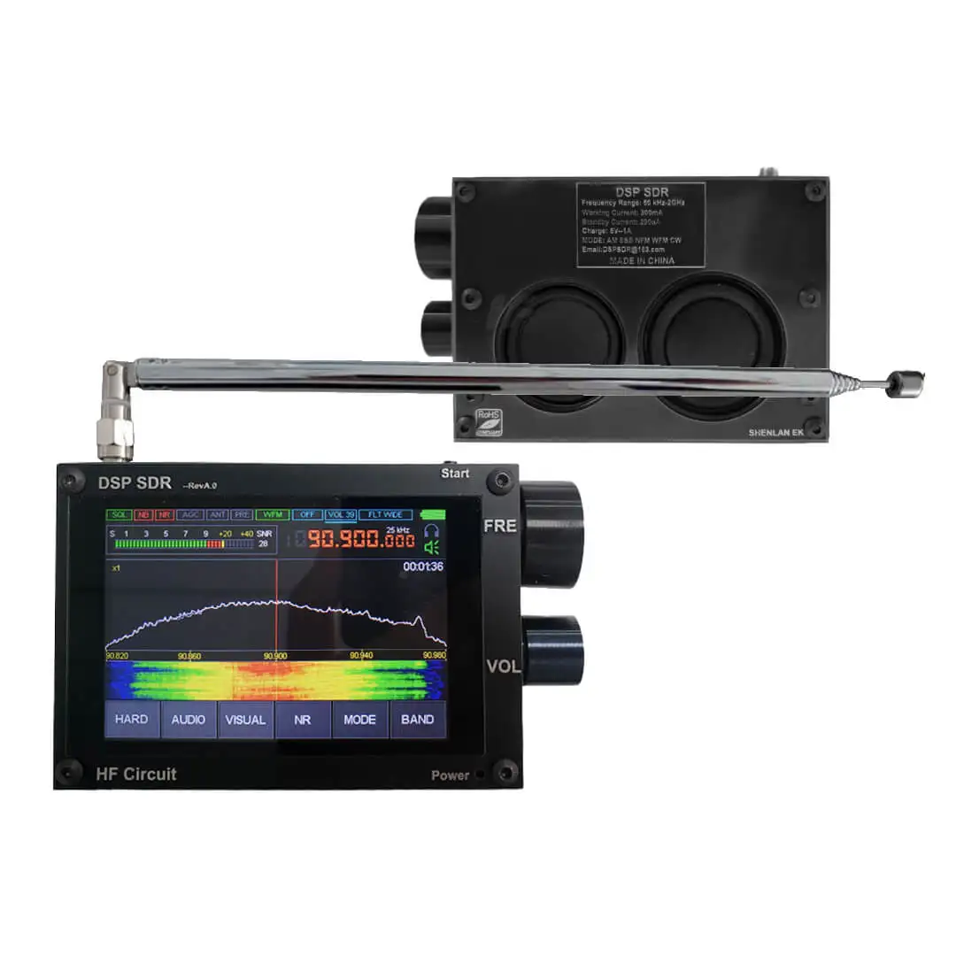 4-слойная печатная плата 1,10d с толщиной 3,5 дюйма, 50 кГц-2 ГГц, малахит, DSP, SDR-приемник, малошумный SDR-приемник, коротковолновый радиоприемник + динамик аккумулятора
