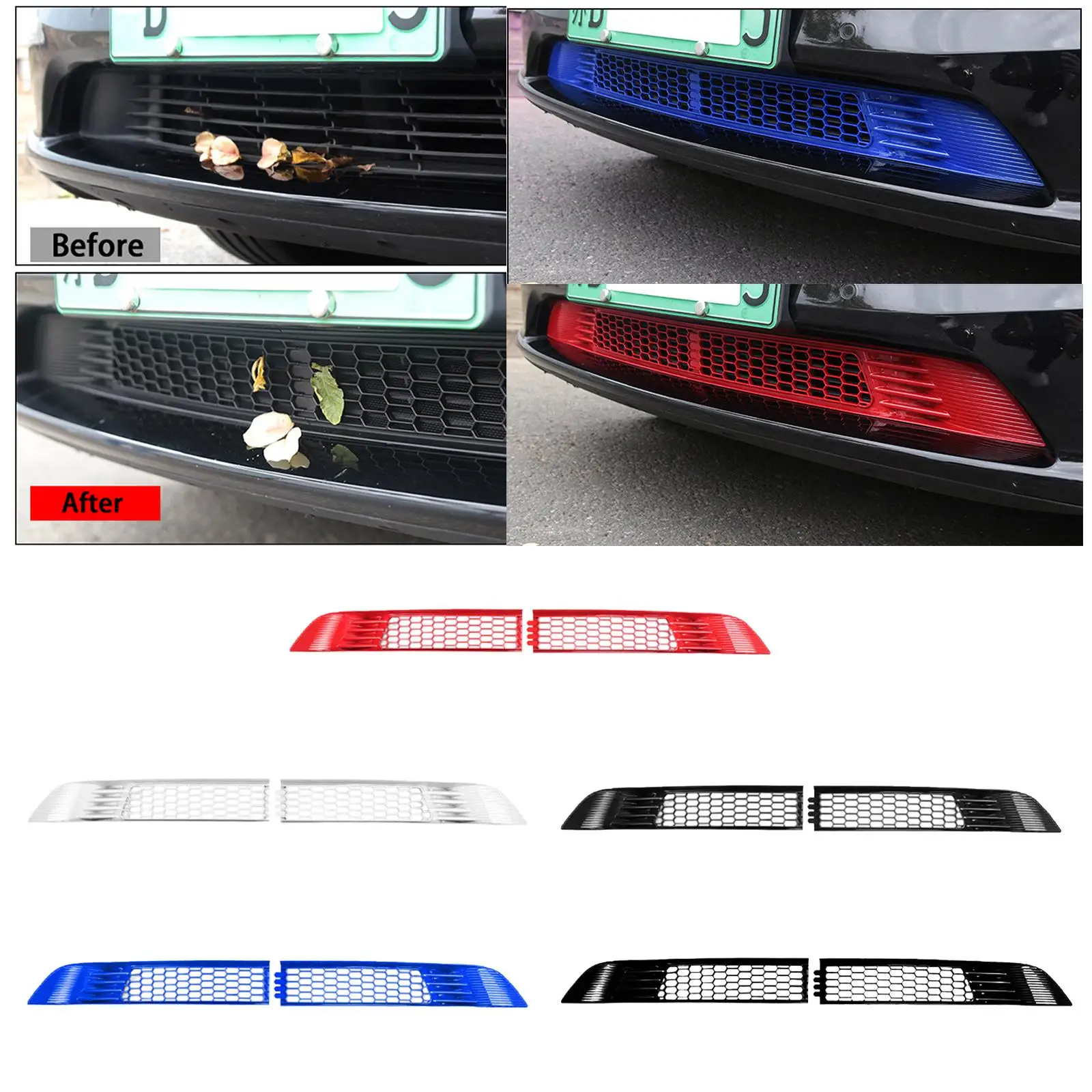 Professional Car Lower Bumper Ventilation Block Tiny Debris Dust Vent Grille Fit for Gravel