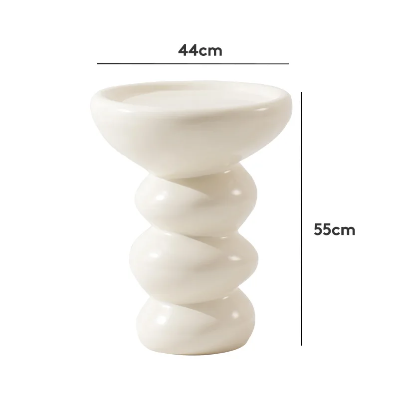 

Cream wind side table wabi wind small round table small coffee table mini Internet celebrity bedside