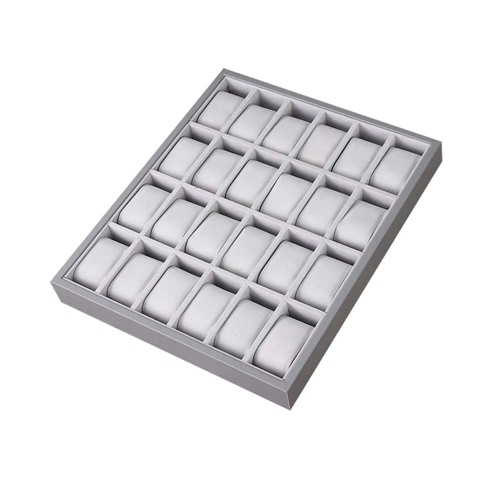 

Watch Tray with Pillow Storage Case Jewelry watch Wood PU Leather Bracelet