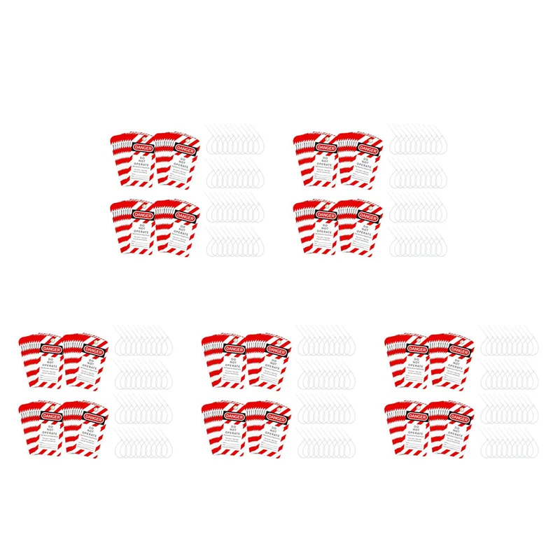 

AB30-Lockout Tagout Tags, 3 х 5,75 дюйма, 200 опасных меток, не работает с 200 стяжками-молнией, устойчивыми к разрыву и водонепроницаемыми метками Loto
