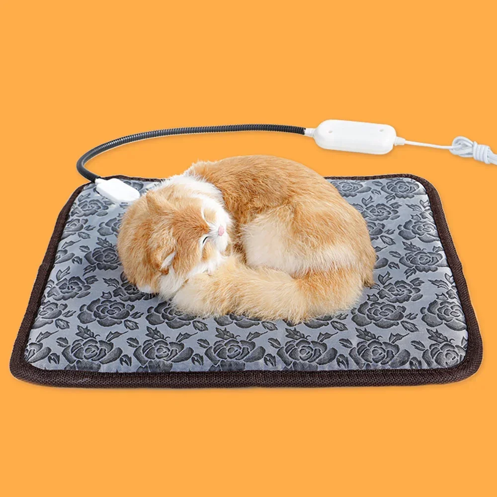 Winter Dog Bed Pet Dog Cat Heating Pad Indoor Warming Mat 45*45cm Waterproof Warmer Pet Mat Bed for Dogs Cats