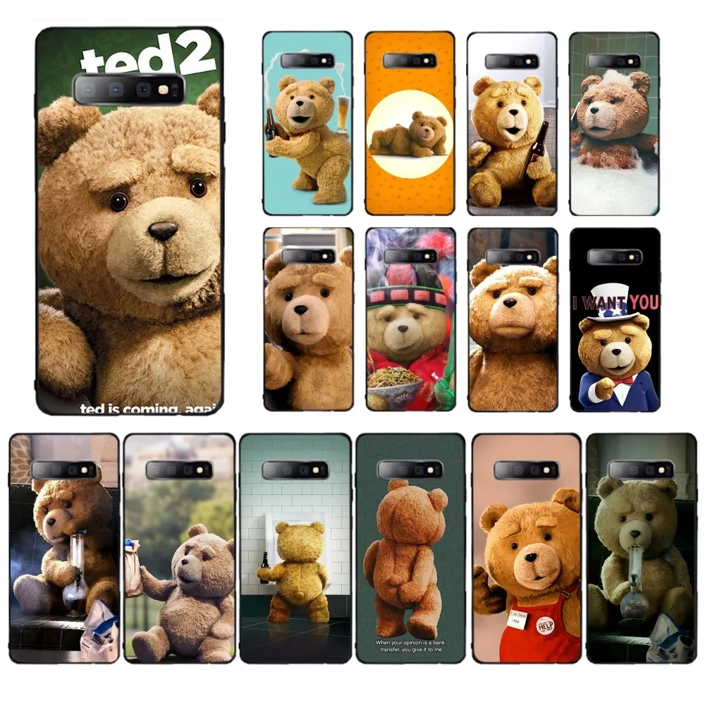 

Cartoon Teddy Bear Phone Case For Samsung S 9 10 20 21 22 23 30 23plus lite Ultra FE S10lite Fundas