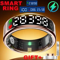 Para anillo inteligente pantalla HD Control Tiktok 5ATM impermeable para Smartring forGalaxy mujeres hombres anillo Monitor de ritmo cardíaco